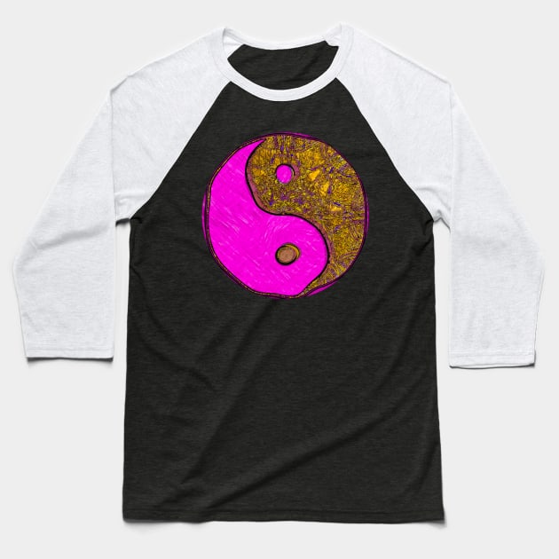 Baked Ying And Yang Baseball T-Shirt by crunchysqueak